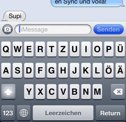 Chasch uf Deutsch umstelle, aber irgendwie hani s Gfühl, me trifft echli weniger guet als vorher. Aber ebe: BETA